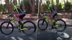 Salió a andar en bicicleta en plena cuarentena, lo acusaron y tiró: "Voy a la farmacia"