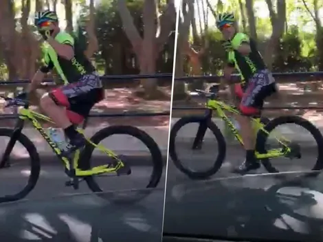 Salió a andar en bicicleta en plena cuarentena, lo acusaron y tiró: "Voy a la farmacia"
