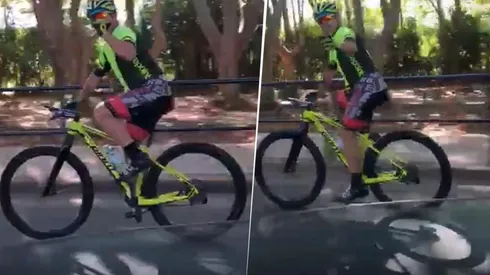 Salió a andar en bicicleta en plena cuarentena, lo acusaron y tiró: "Voy a la farmacia"