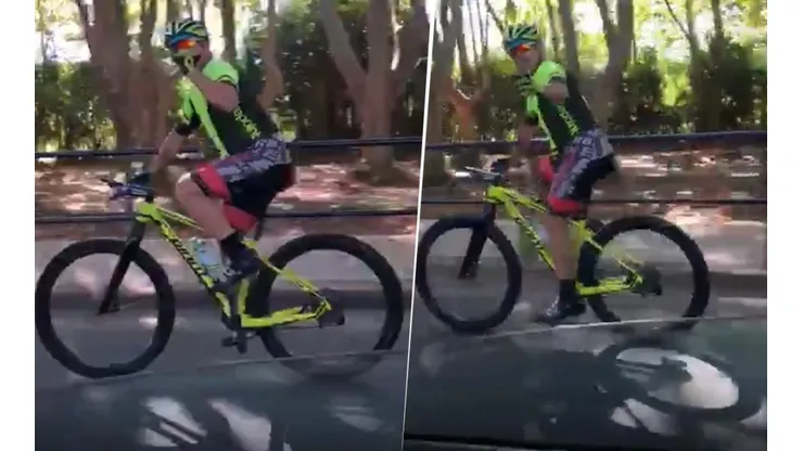 Salió a andar en bicicleta en plena cuarentena, lo acusaron y tiró: "Voy a la farmacia"