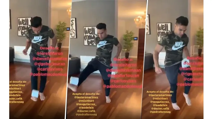 Dominio total: Falcao superó sin problemas el #10ToquesChallenge