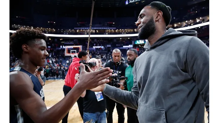 LeBron con Bronny, su hijo mayor