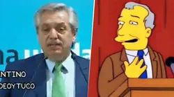 Predicen todo: comparan el discurso de Alberto con el de un capítulo de Los Simpsons
