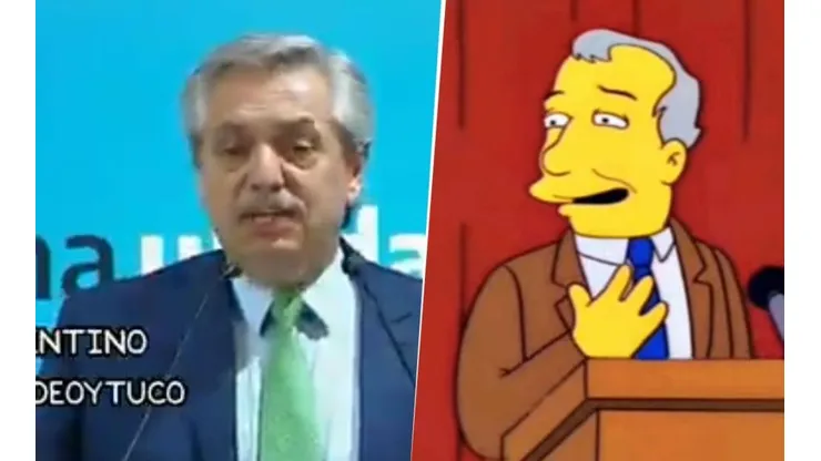 Predicen todo: comparan el discurso de Alberto con el de un capítulo de Los Simpsons