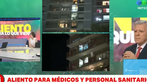 Miles de argentinos se unieron para aplaudir a los médicos