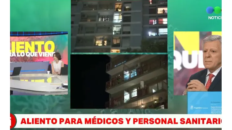 Miles de argentinos se unieron para aplaudir a los médicos