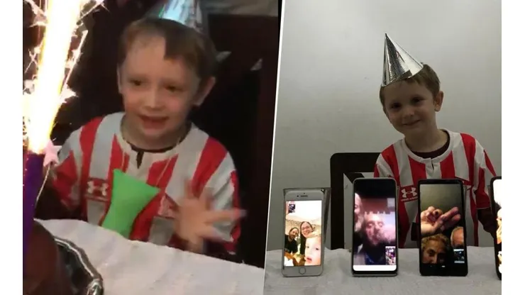 Video: cumplió años en cuarentena y lo festejó con sus amigos por videollamada