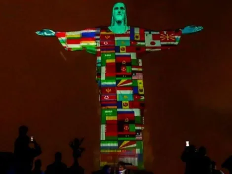 Cristo Redentor se vistió con las banderas de países afectados por Coronavirus