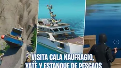 Desafíos Fortnite: visita Cala Naufragio, el Yate y Estanque de Pescaos