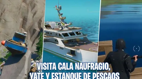 Desafíos Fortnite: visita Cala Naufragio, el Yate y Estanque de Pescaos