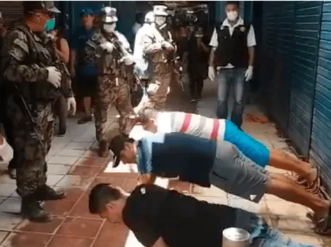 (VIDEO) Militares imponen una inusual sanción a los que no respeten el estado de emergencia en Perú
