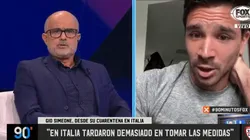 Gio Simeone: "Lo de no jugar me pareció un buen gesto de River"