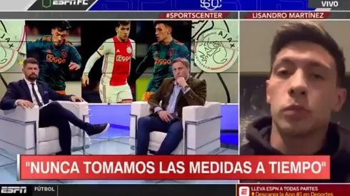 Lisandro Martínez en diálogo con ESPN.