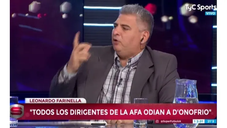 Farinella: "Todo el fútbol argentino ahora odia a D'Onofrio"