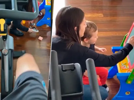 Un poco de bicicleta: Agustín Marchesín se entrena durante la cuarentena