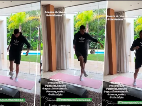 Un distinto: Guido Rodríguez hizo más de 10 dominadas con un papel higiénico