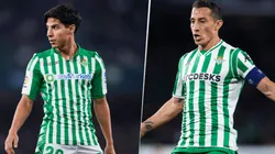 Diego Lainez y Andrés Guardado se entrenan durante la cuarentena.