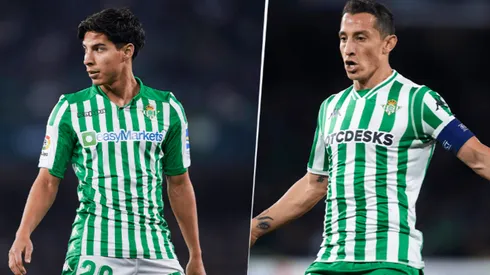 Diego Lainez y Andrés Guardado se entrenan durante la cuarentena.