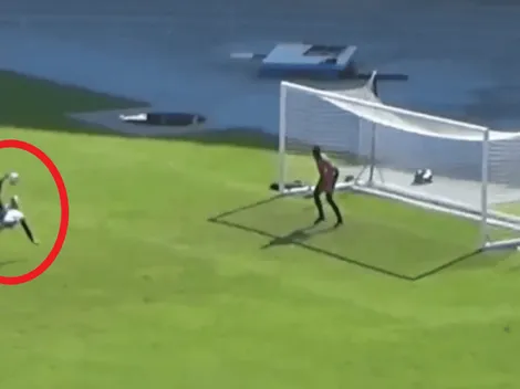 Rangel afina su puntería y mete tremendo golazo en el entrenamiento de América