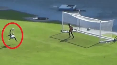 Rangel afina su puntería y mete tremendo golazo en el entrenamiento de América