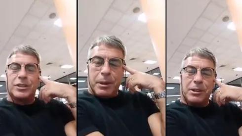 Bengoechea se mostró en el aeropuerto de Lima.