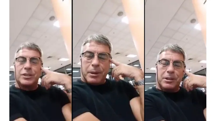 Bengoechea se mostró en el aeropuerto de Lima.