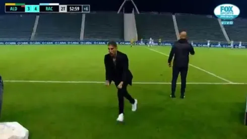 El festejo de Sebastián Beccacece.