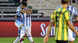 El festejo de los jugadores de Racing.