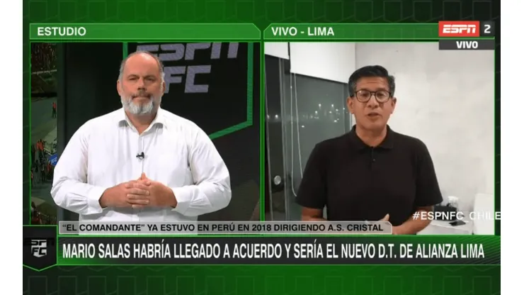 Erick Osores trabaja en ESPN y en América.