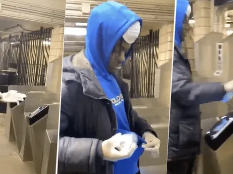 Video viral: este hombre debía viajar en subte en época de coronavirus y tomó medidas diabólicas