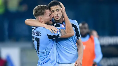 Luiz Felipe festejando junto a Ciro Immobile.