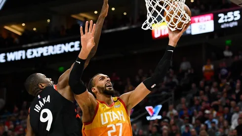 Ibaka y Gobert, enfrentándose el último lunes.