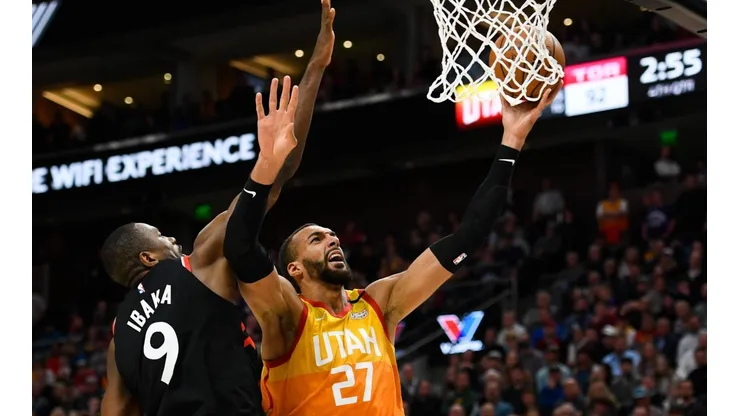 Ibaka y Gobert, enfrentándose el último lunes.