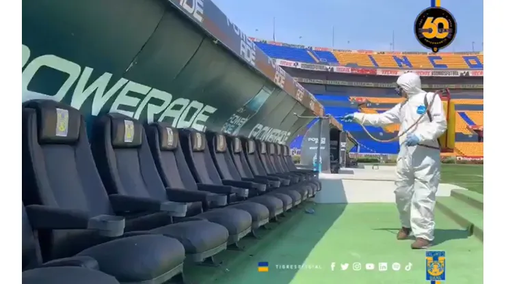 Tigres desinfectó su estadio para prevenir el coronavirus