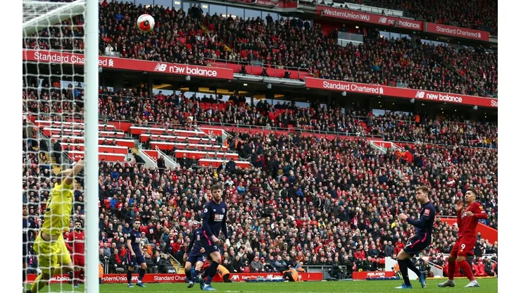 Foto de la hinchada de Liverpool.