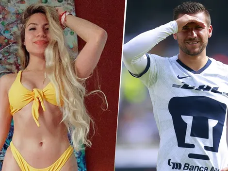 La novia de Iniestra le regaló a él un tremendo beso