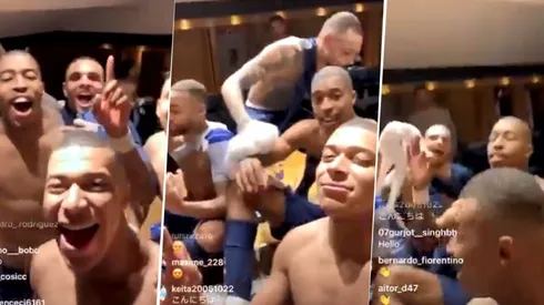Video: Mbappé y PSG escuchando a Pablito Lescano tras ganar por Champions