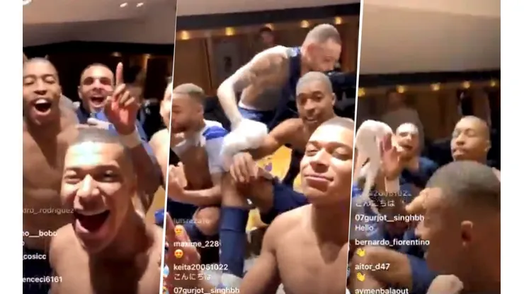 Video: Mbappé y PSG escuchando a Pablito Lescano tras ganar por Champions