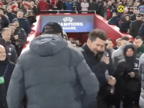 Los amamos: el épico saludo de Klopp y Simeone antes de Liverpool-Atlético