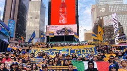 Los fieles aficionados siguieron al equipo hasta Nueva York