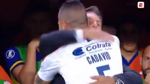 Andrés Cadavid y Miguel Russo en su reencuentro en Libertadores.