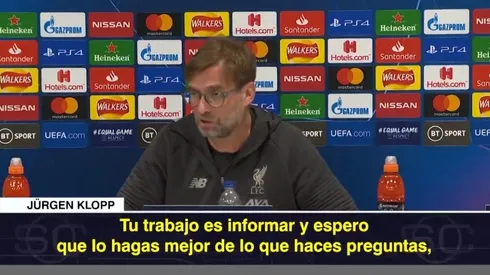 Jürgen Klopp en conferencia de prensa.