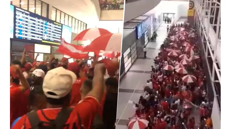 Locura en Chile: recibimiento espectacular al América de Cali en el aeropuerto