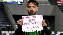 La celebración de Francesco Caputo.