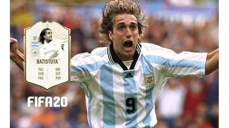 ¿El "Batigol" al Ultimate Team? Gabriel Batistuta se convertiría en ICONO del FIFA 20