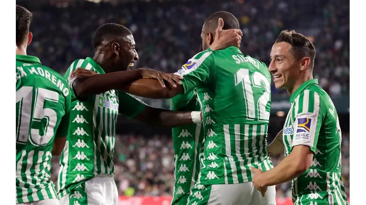 El festejo de los jugadores de Betis.