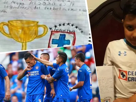 La tarea de un niño que predice el resultado de Cruz Azul
