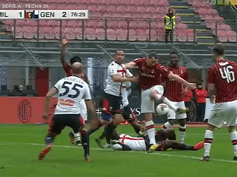 A Zlatan le quedó picando dentro del área y metió gol para el Milan