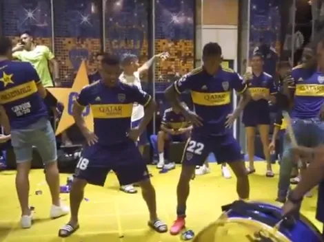 Baile Boca baile: la locura de Fabra y Villa en el vestuario