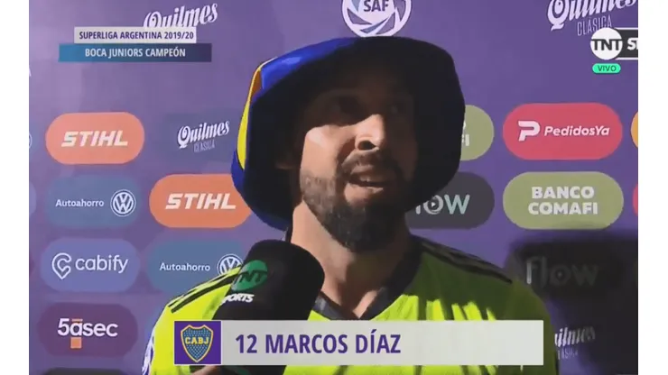 Marcos Díaz más Boca que nunca: "Se terminó la mentira"